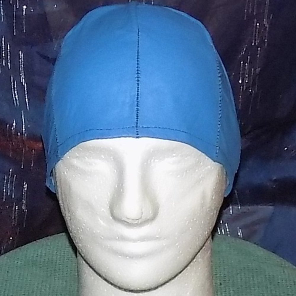 blue Leather Cap
